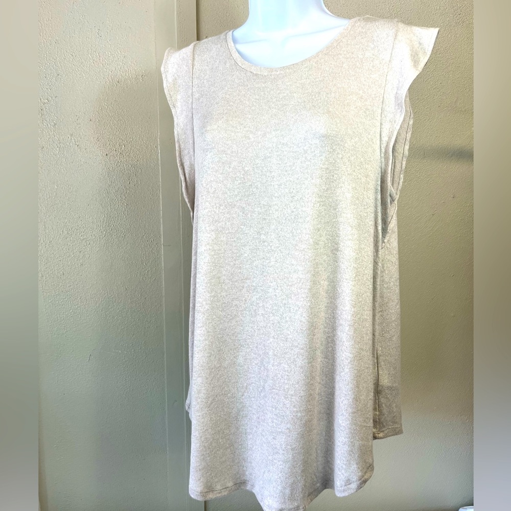 Old Navy Beige Cap Sleeve Top